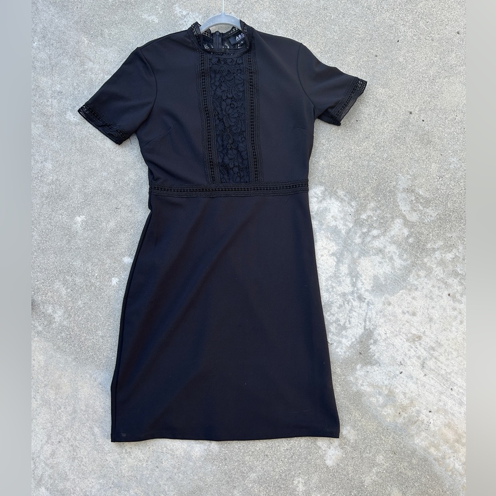 ABS Collection Black, short sleeve dress size 8